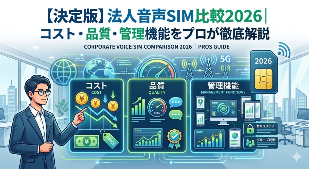 【決定版】法人音声SIM比較2026｜コスト・品質・管理機能をプロが徹底解説