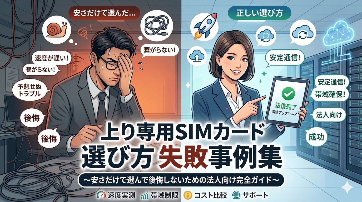 「上り専用SIMカード」の選び方失敗事例集：安さだけで選んで後悔しないための法人向け完全ガイド