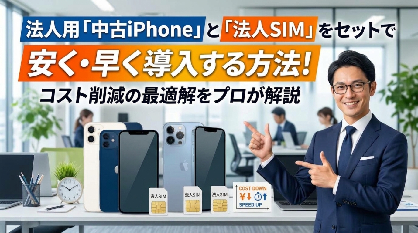 法人用の「中古iPhone」と「法人SIM」をセットで安く・早く導入する方法！コスト削減の最適解をプロが解説