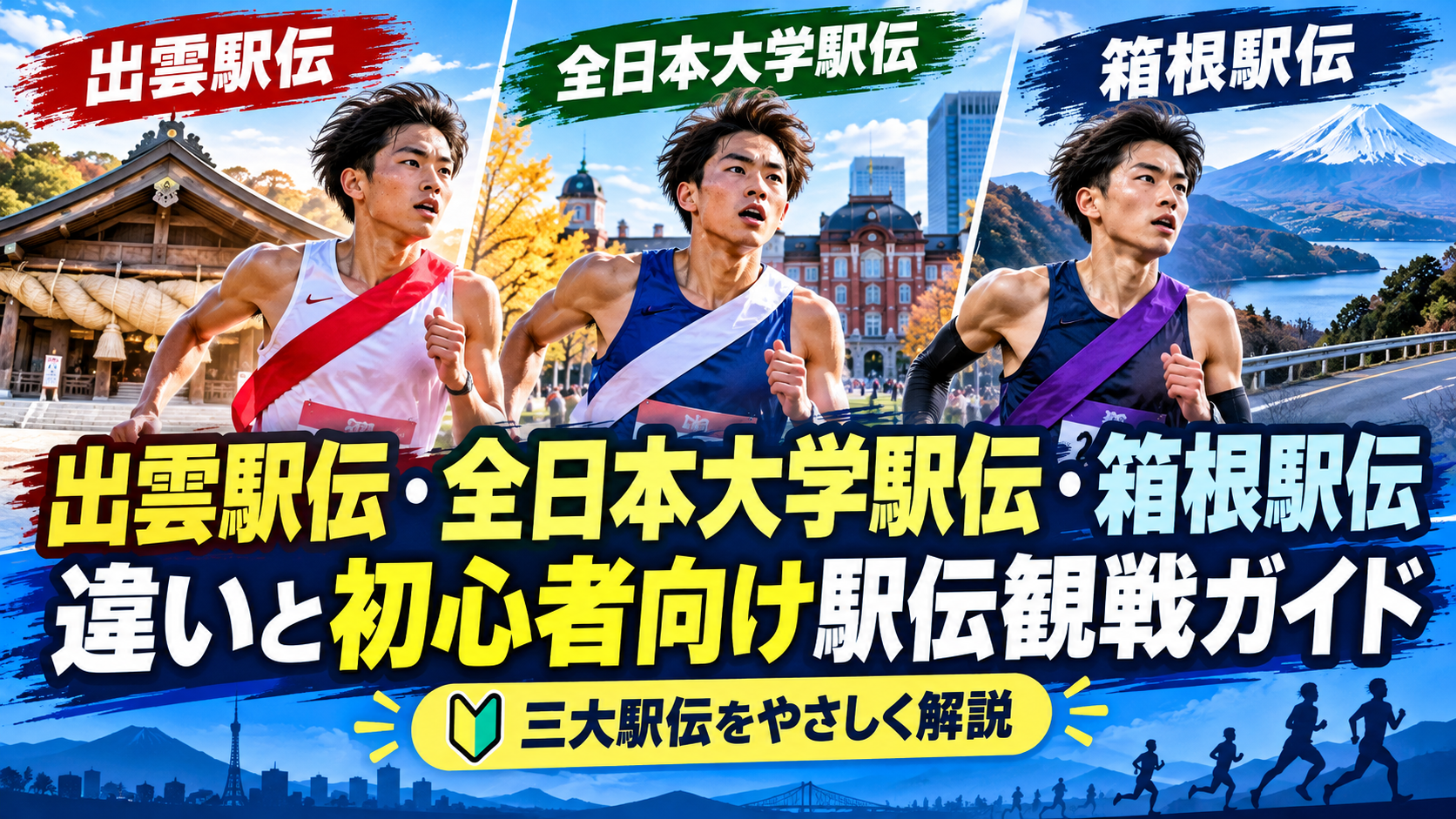 出雲駅伝|全日本大学駅伝|箱根駅伝 の違いと 初心者向け駅伝観戦ガイド