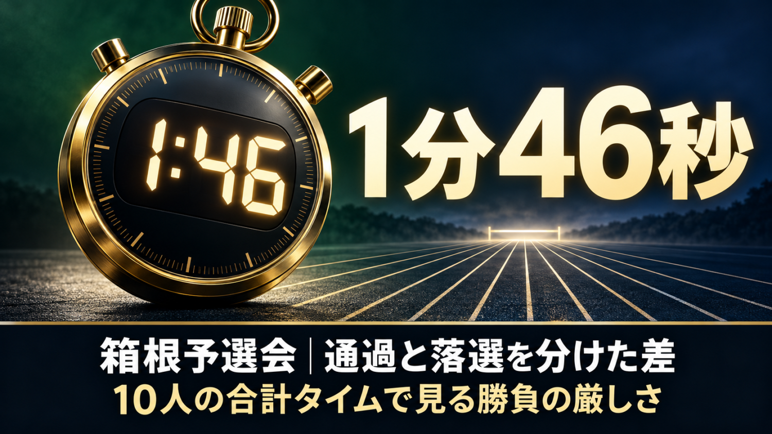 箱根予選会、【通過】と【落選】を分けた「1分46秒」｜10人の合計タイムで見る勝負の厳しさ